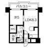 クラッセ近代美術館北 1LDKの間取り