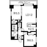 ラディア近代美術館前 2LDKの間取り