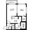 REGULUS桑園 1LDKの間取り