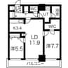 D'グラフォート札幌ステーションタワー 2LDKの間取り
