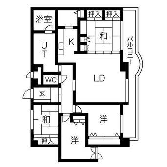 間取図 ラ・ヴェルト円山