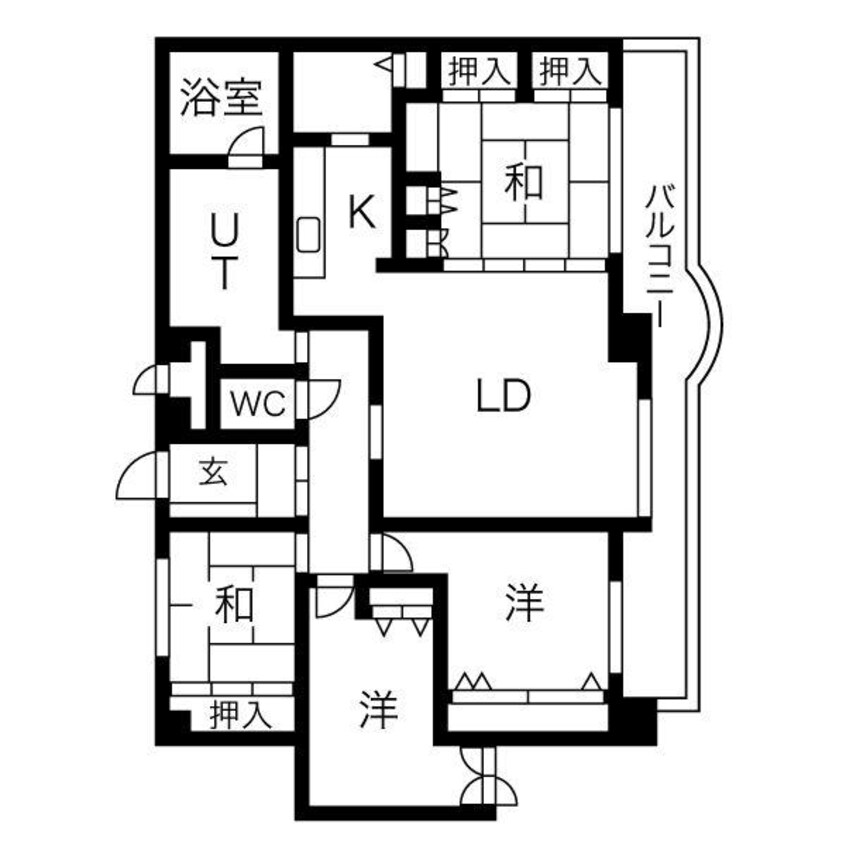 間取図 ラ・ヴェルト円山