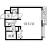 ノヴァ円山公園 1Kの間取り