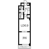 メープル桑園駅 1LDKの間取り
