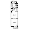 メープル桑園駅 1LDKの間取り