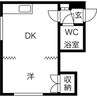 メイプル 1DKの間取り