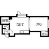 リアルコートマツミ 1DKの間取り