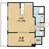 アルバ桑園 1LDKの間取り
