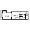朝日プラザ北７条A棟 1DKの間取り