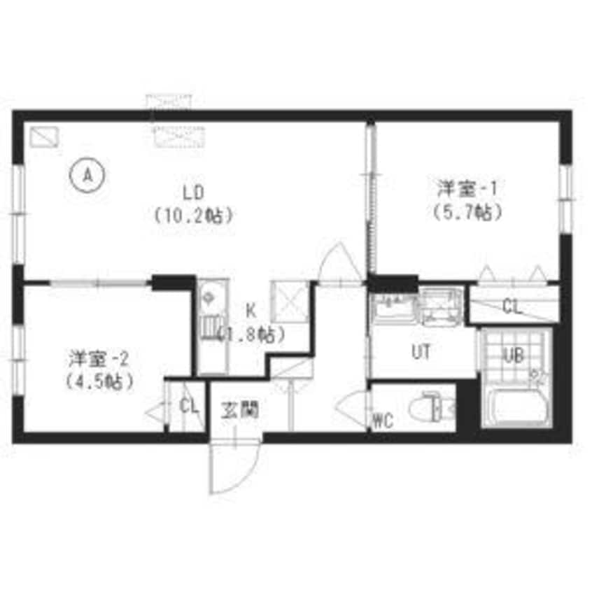 間取図 コンチェルト桑園