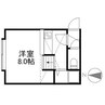 ノーステリア 1Rの間取り