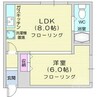 第二辻口荘 1DKの間取り