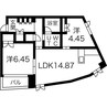 INFINITY22 2LDKの間取り