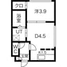 knowledge円山 1DKの間取り