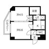 クオーレ円山公園 1LDKの間取り