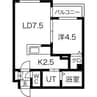 コートロティN９ 1LDKの間取り