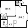 アスペンMEG 1LDKの間取り