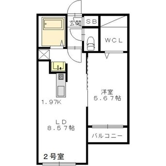 間取図 シャトーライフ近代美術館前1