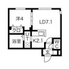 F-HOUSE発寒 1LDKの間取り