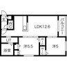 GranDuke北円山(旧Halenix 北円山) 2LDKの間取り