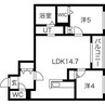 GranDuke北円山(旧Halenix 北円山) 2LDKの間取り