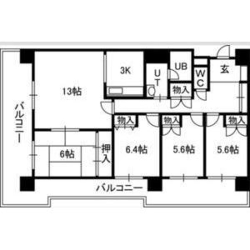 間取図 アルファスクエア円山