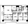 アルファスクエア円山 4LDKの間取り