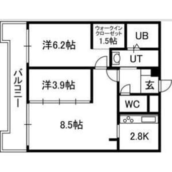間取図 アルファスクエア円山