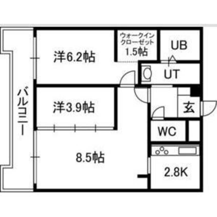 間取図 アルファスクエア円山