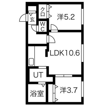 間取図 Halenix札幌医大前