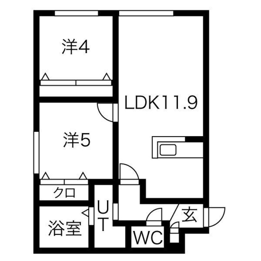 間取図 Halenix札幌医大前