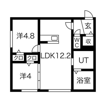 間取図 Halenix札幌医大前