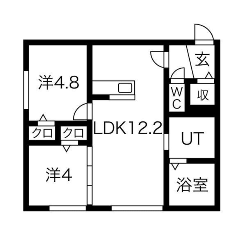 間取図 Halenix札幌医大前