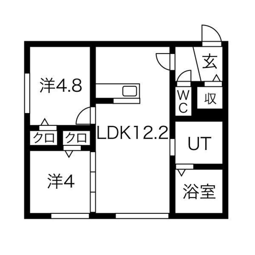 間取図 Halenix札幌医大前