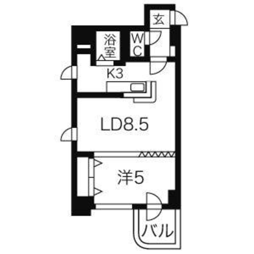 間取図 コトン大通中央