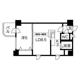 間取図 コトン大通中央