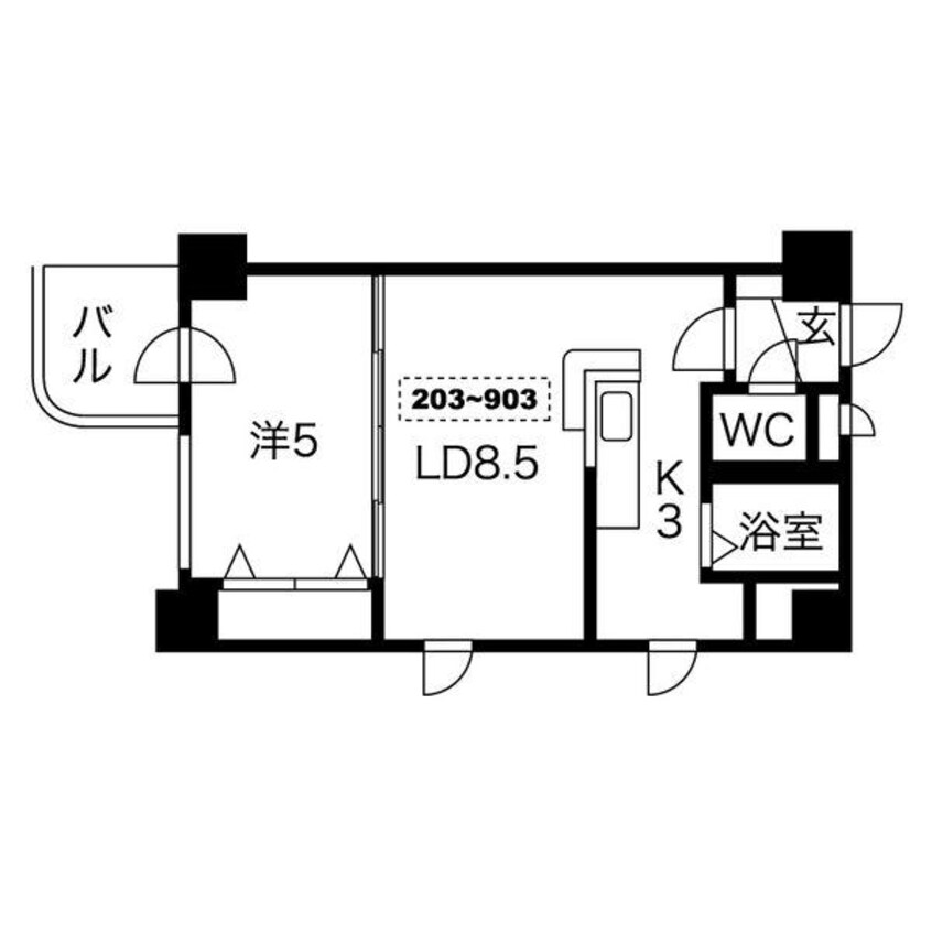 間取図 コトン大通中央