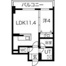 バロンドール 1LDKの間取り