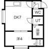キアーロN7 1DKの間取り