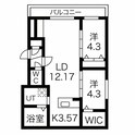 パレス楸(ヒサギ)の間取図