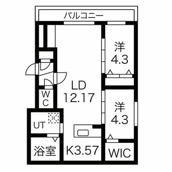 間取図 パレス楸(ヒサギ)