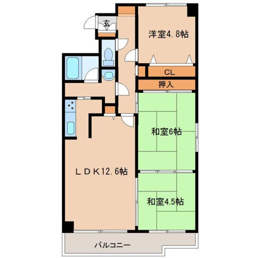 間取図 エステイツ南4条