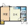エミネンス北大西 1DKの間取り