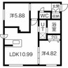 RESIDENCE SHINMEI MARUYAMA 2LDKの間取り