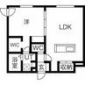 R-fino札幌桑園 1LDKの間取り