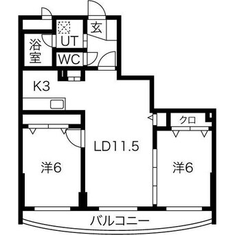 間取図 ル・ピエール桑園