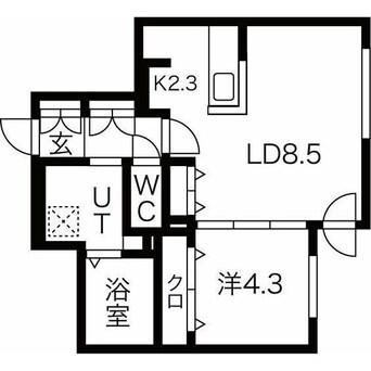 間取図 SCHAR大通西