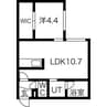 Galley-la Souen 1LDKの間取り
