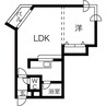 グランメール北10条 1LDKの間取り