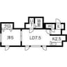 KOKOMO北円山 1LDKの間取り